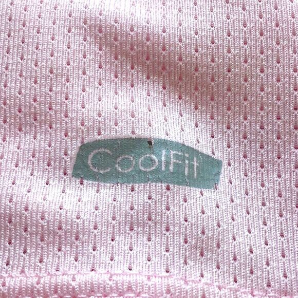 Alo Yoga CoolFit Light Pink Mesh Short Sleeve Stretch Performance Athetic Shirt - Picture 13 of 14